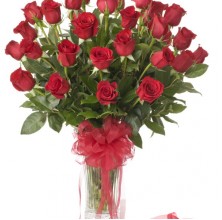 Magnificent Red Roses - 36 Stems Vase